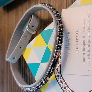 Stella & Dot Sierra Double Wrap Bracelet Slate NIB